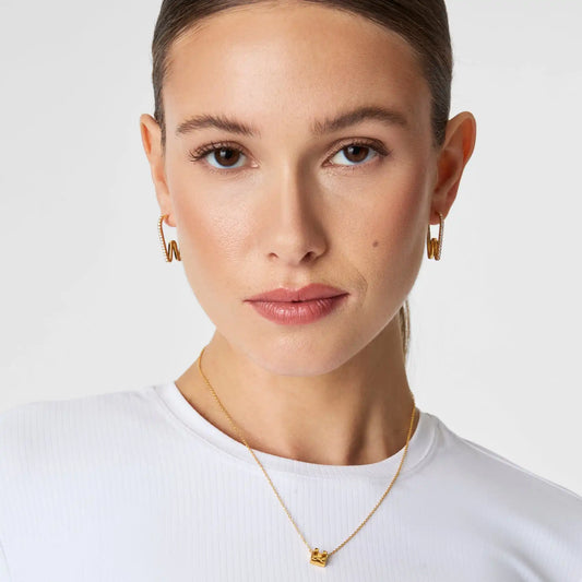 Tooth Pavé Hoop Earrings