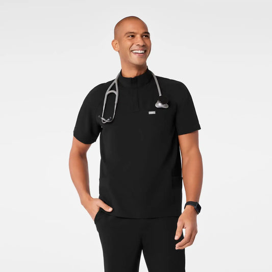 Timmons Mock-Neck Scrub Top