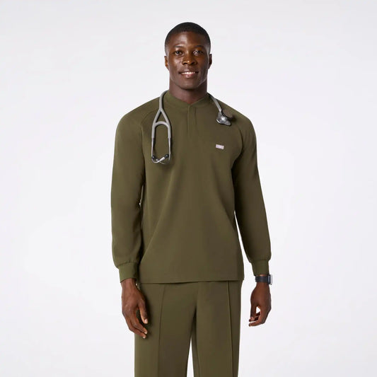 Stratton Henley Long-Sleeve Scrub Top